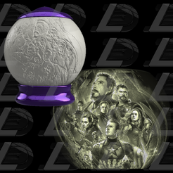 Vignette.png Archivo STL Avengers EndGame Luz nocturna lithophane・Idea de impresión 3D para descargar
