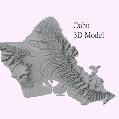 oahu.png STL file Oahu Topographic Model - 3D Printer and CNC STL File・3D printing template to download