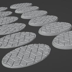 ovw.png STL file 6x 90x52mm base with broken tiles (+toppers)・3D printing design to download