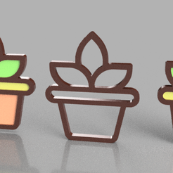 plantas.png Free 3MF file Colgante Planta・3D printing model to download