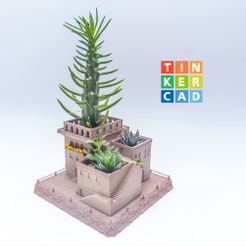 middle-eastern-villas-tinkercad-planters-v2-yuriy-sklyar-tink-logor.jpg Mini Middle Eastern Villas Planter (3-in-1)