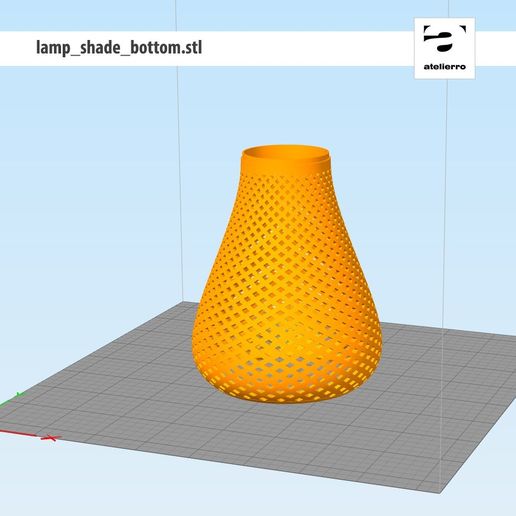 simplify3D_bottom_shade.jpg 3D file Spiral pattern lampshade・Model to download and 3D print, atelierro