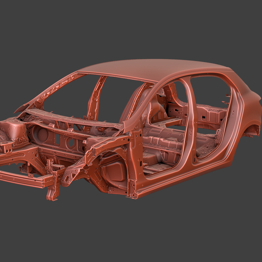 Renault Megane 4 GT hatchback 2016 Bodyshell/ Chassis 3D Scan