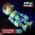 Print-in-Place /great i, i Supports PLA Flexi Print-in-Place Astronaut with 3mf File Included!