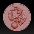 400X400'.jpg Basketball Bunny coin