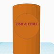 FISHCHILL2.jpg Fish and Chill, Can Coozy for Fishing and Drinking. Designed for 12ounce Cans