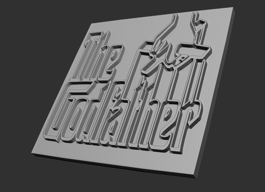 Скачать файл 3D логотип Крестный отец Крестный отец