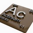 actinium.jpg Periodic Table of Elements  f-block  chemistry   -  stl file