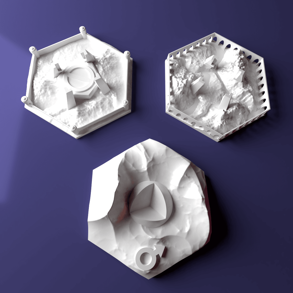 Pic1.png 3D file Custom special tile set for Terraforming Mars - special tiles nr 4-6・3D print design to download, Rayjunx