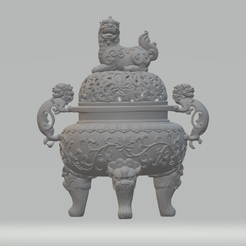 1.png STL file Chinese Ancient Bronze Ware・3D printer design to download