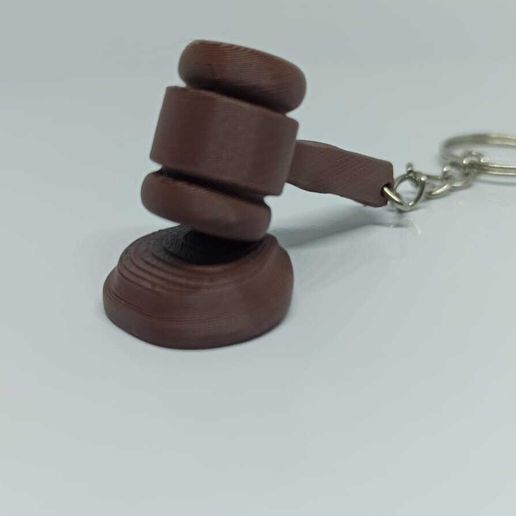 🔑 key ring - judge's gavel・ STL File for 3D printing・Cults