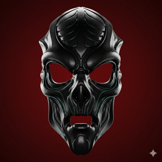 adult size mask STL, easy to print mask, theater mask STL, lion mask STL, pre supported mask STL, oni mask STL, cracked mask STL, masquerade mask STL, knight mask STL, adjustable strap mask STL, split face mask STL, evil clown mask STL, low poly mask STL,