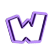 w_Low_case.stl Roblox - alphabet font - cookie cutter