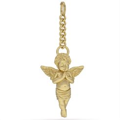 keyshot-jewelry-scene-setup-set-3.9693.jpg Archivo STL LLAVERO BEBÉ ÁNGEL・Design para impresora 3D para descargar