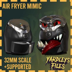 1.jpg Archivo STL La Freidora Espantosa: 32mm Air Fryer Mimic - Original Design (Personal Use Only)・Modelo de impresora 3D para descargar