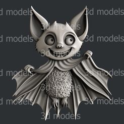 P465a.jpg STL-Datei Halloween Fledermaus Kinder・Design für 3D-Drucker zum herunterladen