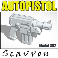 Autopistol-302_000.jpg Fichier 3D gratuit Autopistolet - Modèle 302・Plan à télécharger et à imprimer en 3D