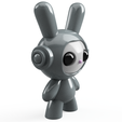 Space-Bunny-left-iso.png 3D Printable Space Bunny Figure STL File - Perfect for Personal & Commercial Use