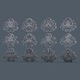 Cute-Octopus-Designs-Pack0002.jpg Милый осьминог - 12 декоративных рельефных моделей для лазерной 3D-печати с ЧПУ