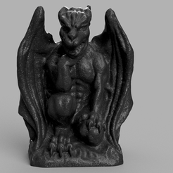 ch533.png Download free STL file Gargoyle • Template to 3D print, quaddalone
