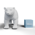 003_scale.png Polar Bear Statue STL – Standing Bear 3D Print – Wildlife Figurine for Shelf Display