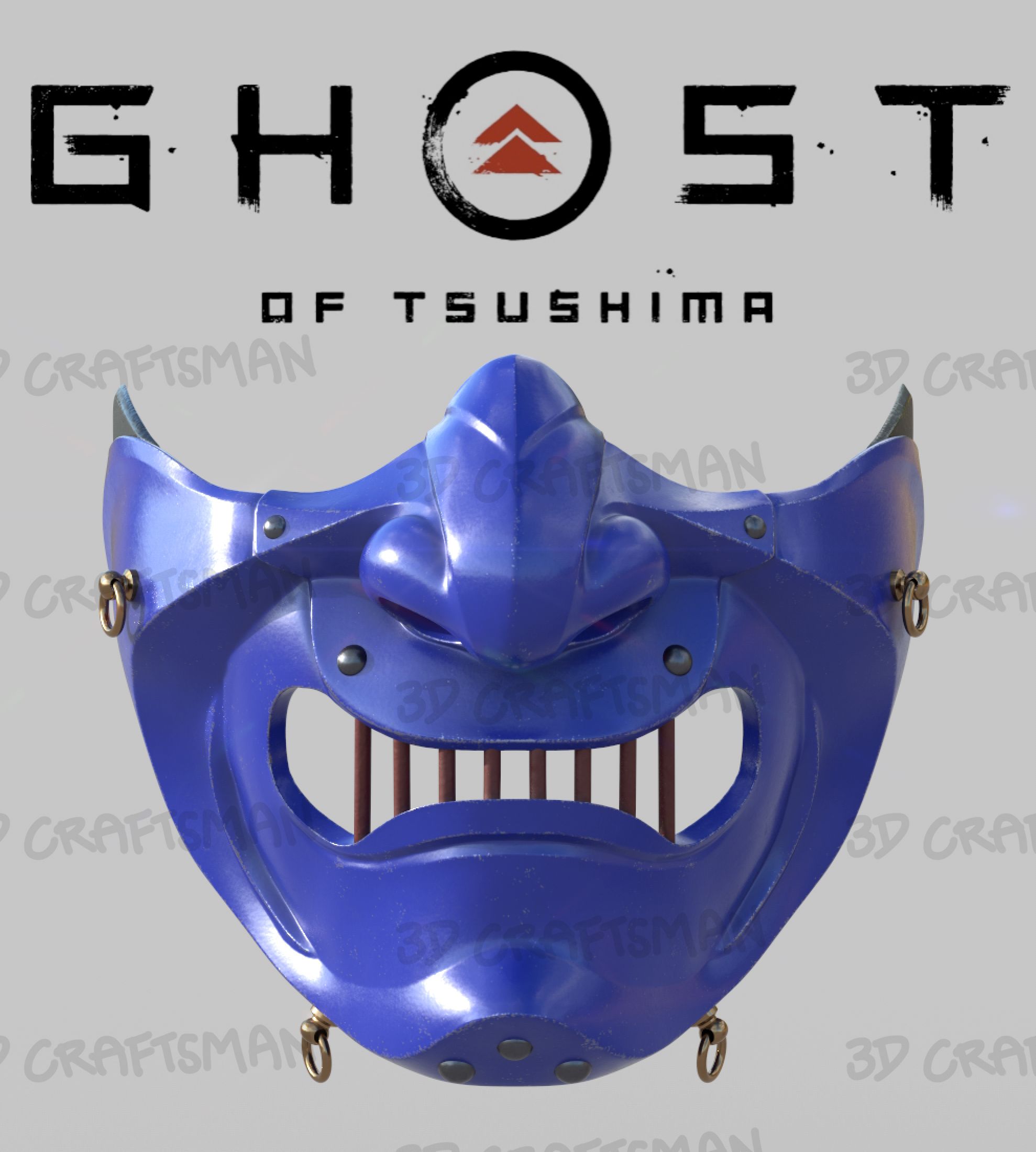 Screen Shot 2020-08-05 at 10.35.17 pm.jpg Descargar archivo OBJ Ghost of Tsushima - Fan Art Cosplay La máscara de Seiryuu Impresión en 3D • Plan imprimible en 3D, 3DCraftsman