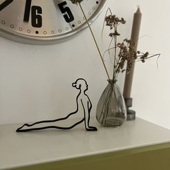 IMG_7814.jpeg Free OBJ file Yoga figure "Dog looking up" | Line Art | Minimalist | Deco and gift idea | Mindfulness・3D printing model to download