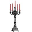 3ddd1.jpg Modern Black Tabletop Candlestick Candle Holder Candelabra 3D model