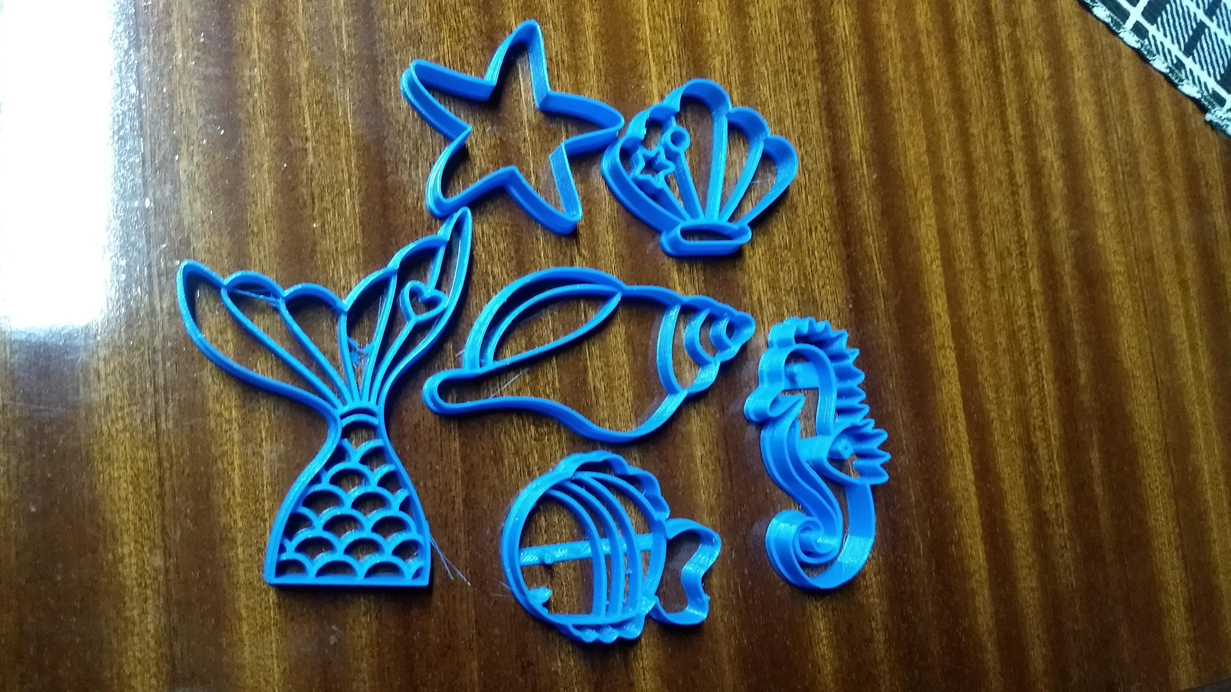 IMG_20200621_235814828.jpg STL-Datei kit sea mermaid fish.. snail cookie cutter kostenlos herunterladen • Design zum 3D-Drucken, ledblue