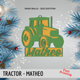 4.png Christmas bauble - Tractor - Mateo