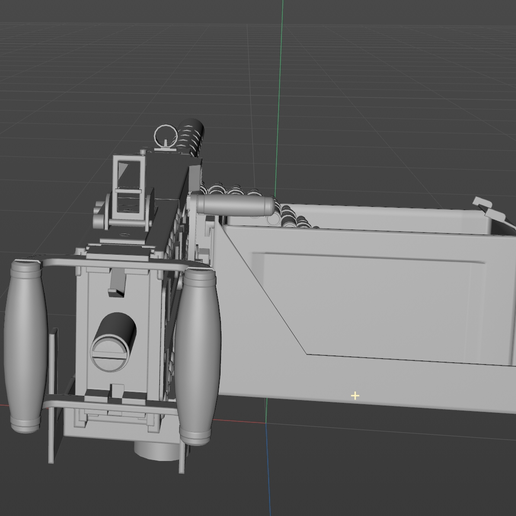 Archivo OBJ US Browning M2 tank machine gun digital model material 🪖 ...