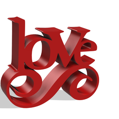 LOVE-INFINITO-v1.png STL file TABLE DECORATION INFINITE LOVE / INFINITE LOVE・3D printable design to download