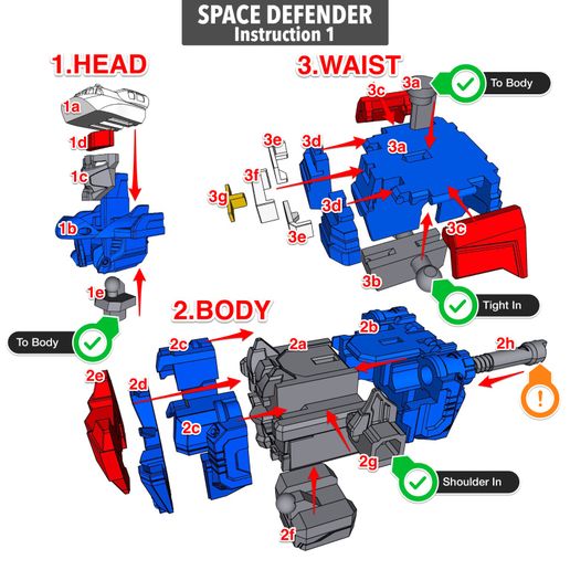 Space_Instruction1.JPG DÉFENSEUR DE L'ESPACE ARTICULÉ (pas Astro Megazord) - AUCUN SUPPORT