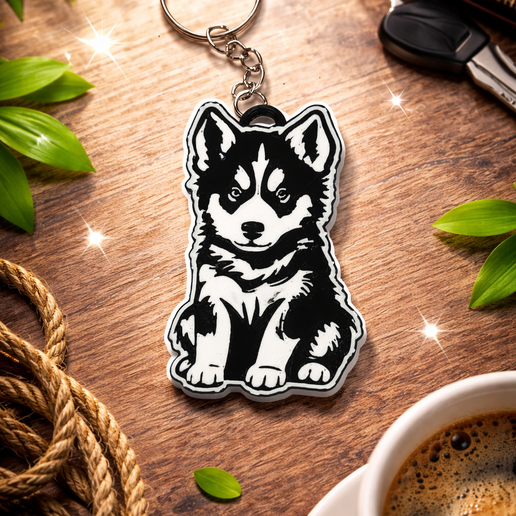 husky keychain