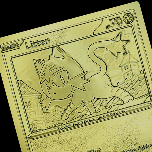 litten pokemon cardFree STL File for 3D printingCults