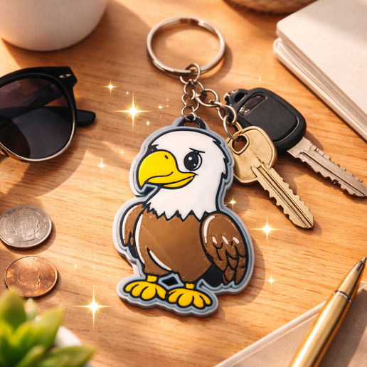 Bald Eagle Keychain
