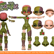 3.png [KABBIT BJD] - Zombie Kabbit Ball Jointed Doll - (For FDM and SLA Printers)