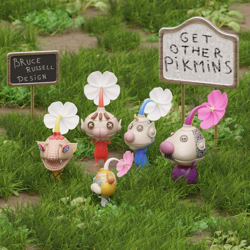 STL file 5 Masked Pikmins (pack) 🌿 ・3D printing model to download・Cults
