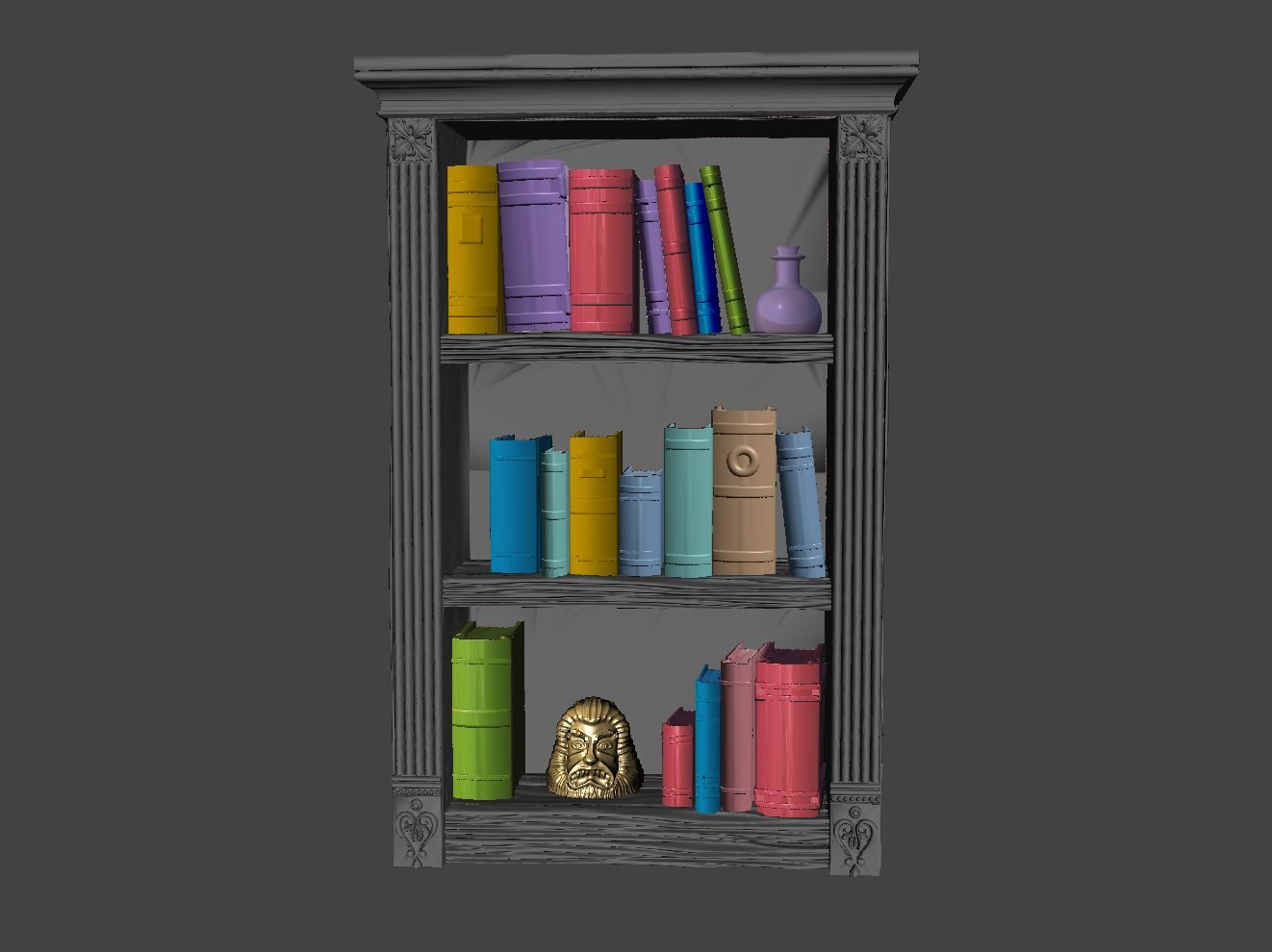 books6.JPG STL-Datei Mansions of Madness - Bookshelf / Bookcase - 28mm kostenlos herunterladen • 3D-Drucker-Design, BigMrTong