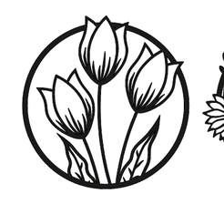 Flowers.png Precioso diseño de flores de pared