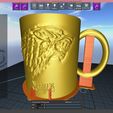 2.3.jpg STL file Game Of Thrones Stark Coffee Mug・3D print design to download