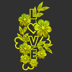11.png STL file FLOWER lOVE model 3D STL FILE・3D printing template to download