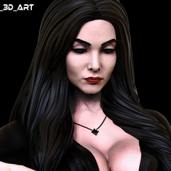 R0.png Fichier STL Impression 3D de Morticia Addams・Plan à imprimer en 3D à télécharger