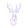 geometric deer 131x220x2 mm (obj).obj Deer - Geometric - for 3D print