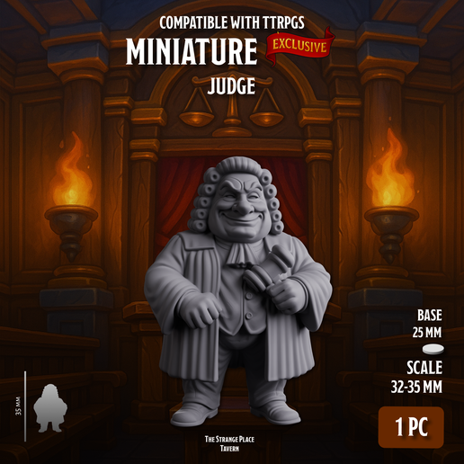 🧑‍⚖️ Judge・ 3D File for 3D printing・Cults