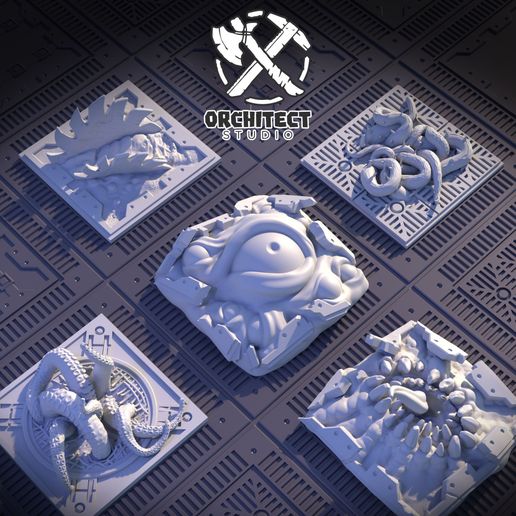 🛰 Infected Tiles Space Hulk | Pre-Supported・ 3D File for 3D printing・Cults