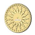 volume1.jpg Notched sun relif coin 3D print model