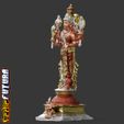 vfSQ_10_CLR25-09.jpg Vishnu el Preservador con Garuda (águila) - estilo bronce Chola