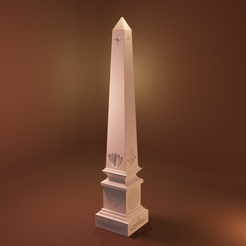 EgyptienObelisque01-TheInnerWay.png STL-Datei Ägyptischer Obelisk・3D-druckbare Vorlage zum herunterladen, The-Inner-Way