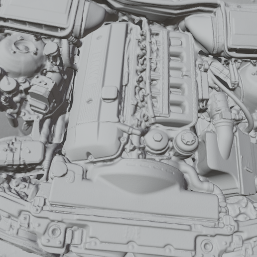 BMW E39 M 54 engine bay 3D Scan (Hood Open)